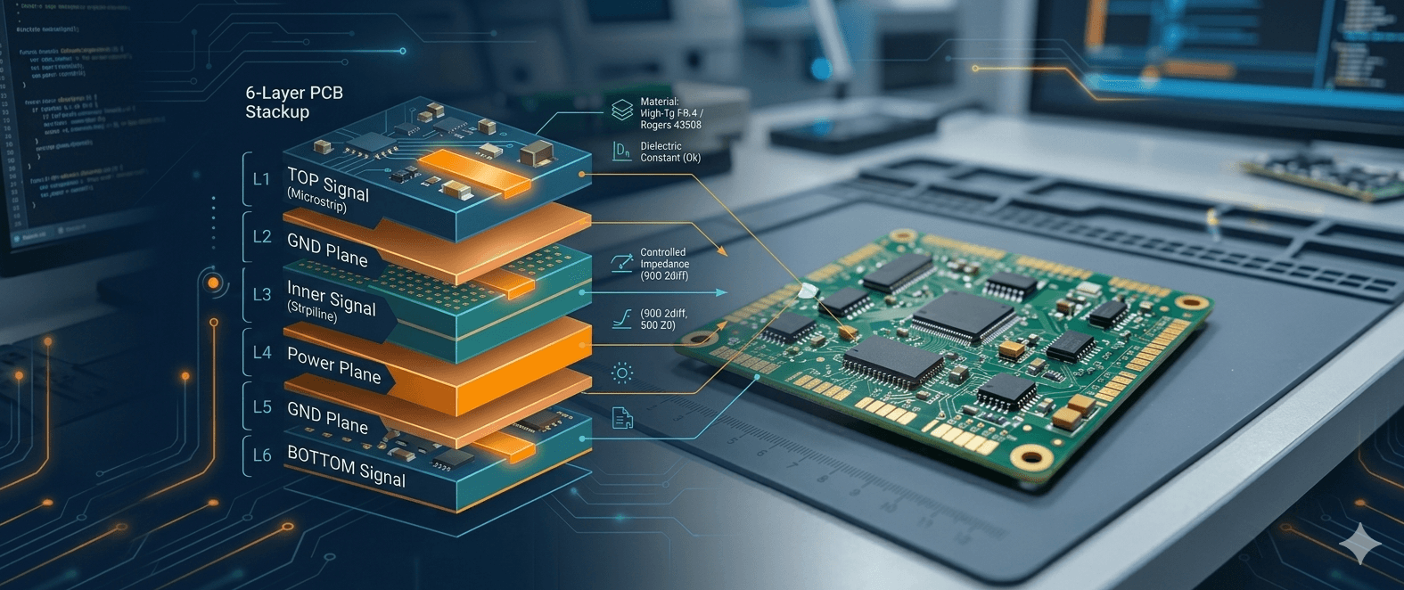 How to Choose a PCB Stackup: Layer Count, Material, and Controlled Impedance
