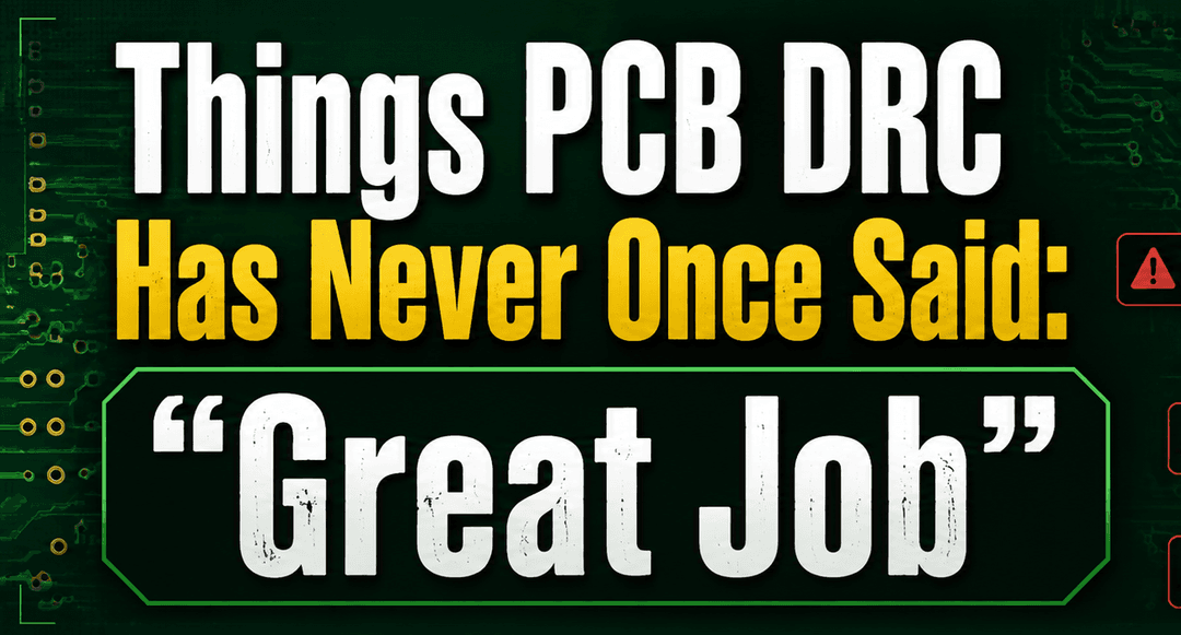Things PCB DRC Has Never Once Said: "Great Job"
