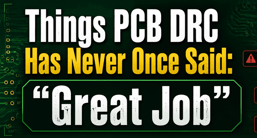 Things PCB DRC Has Never Once Said: "Great Job"