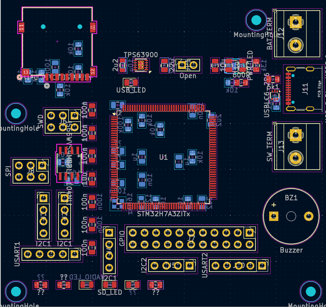 STM32 Automated Board Placement : Before Manual Refinement