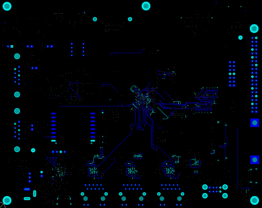 Bottom layer signal routing for STM32MP257F-EV1