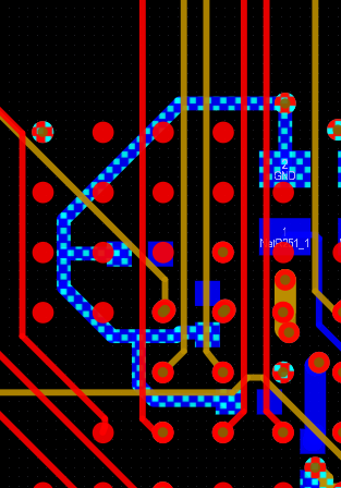 Differential pair routing near the TFBGA436 BGA fanout
