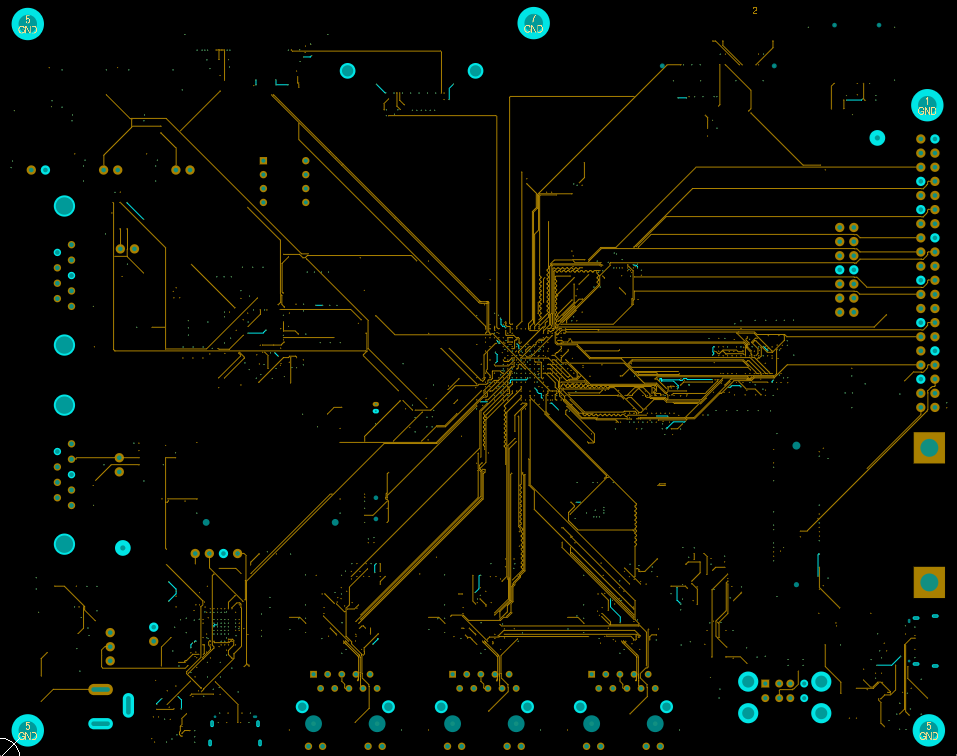Inner layer 1 routing for STM32MP257F-EV1