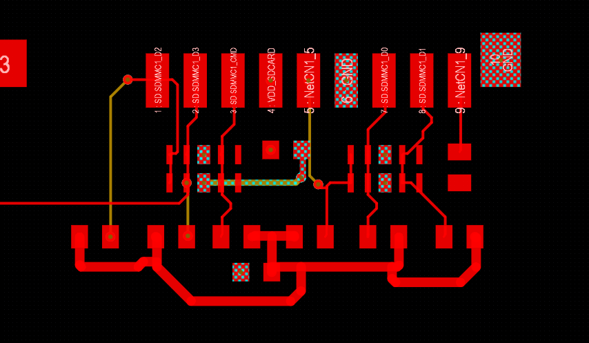 Power routing with thick traces for STM32MP257F-EV1