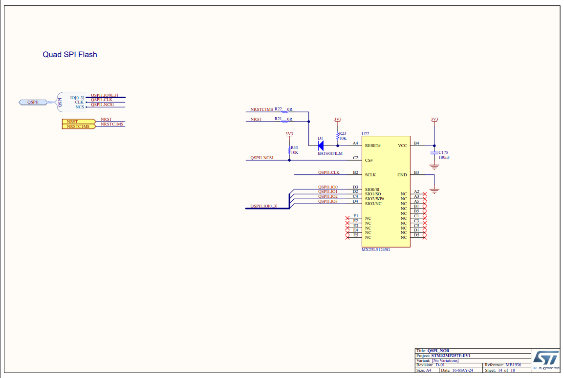 QSPI flash schematic