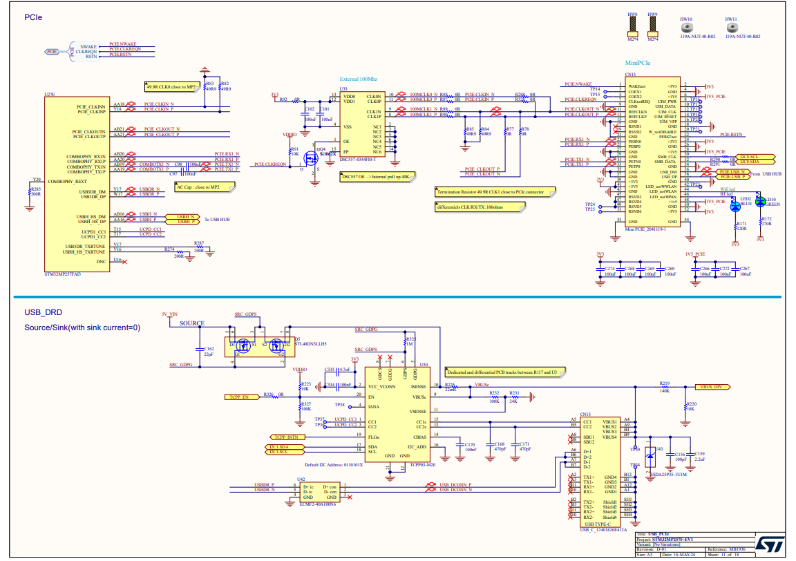 PCIe interface schematic