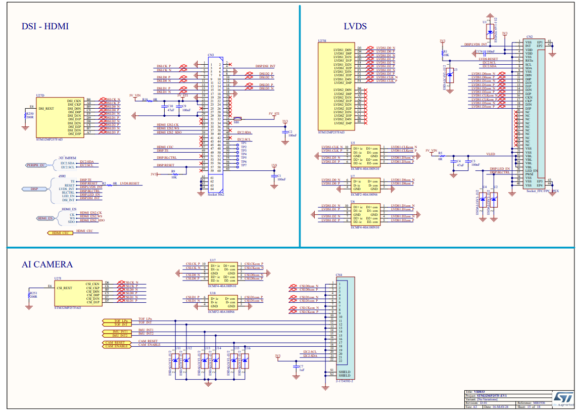 Video interface schematic