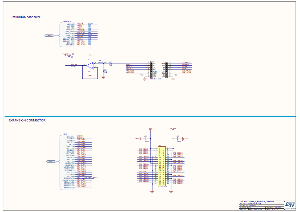 Expansion connector schematic