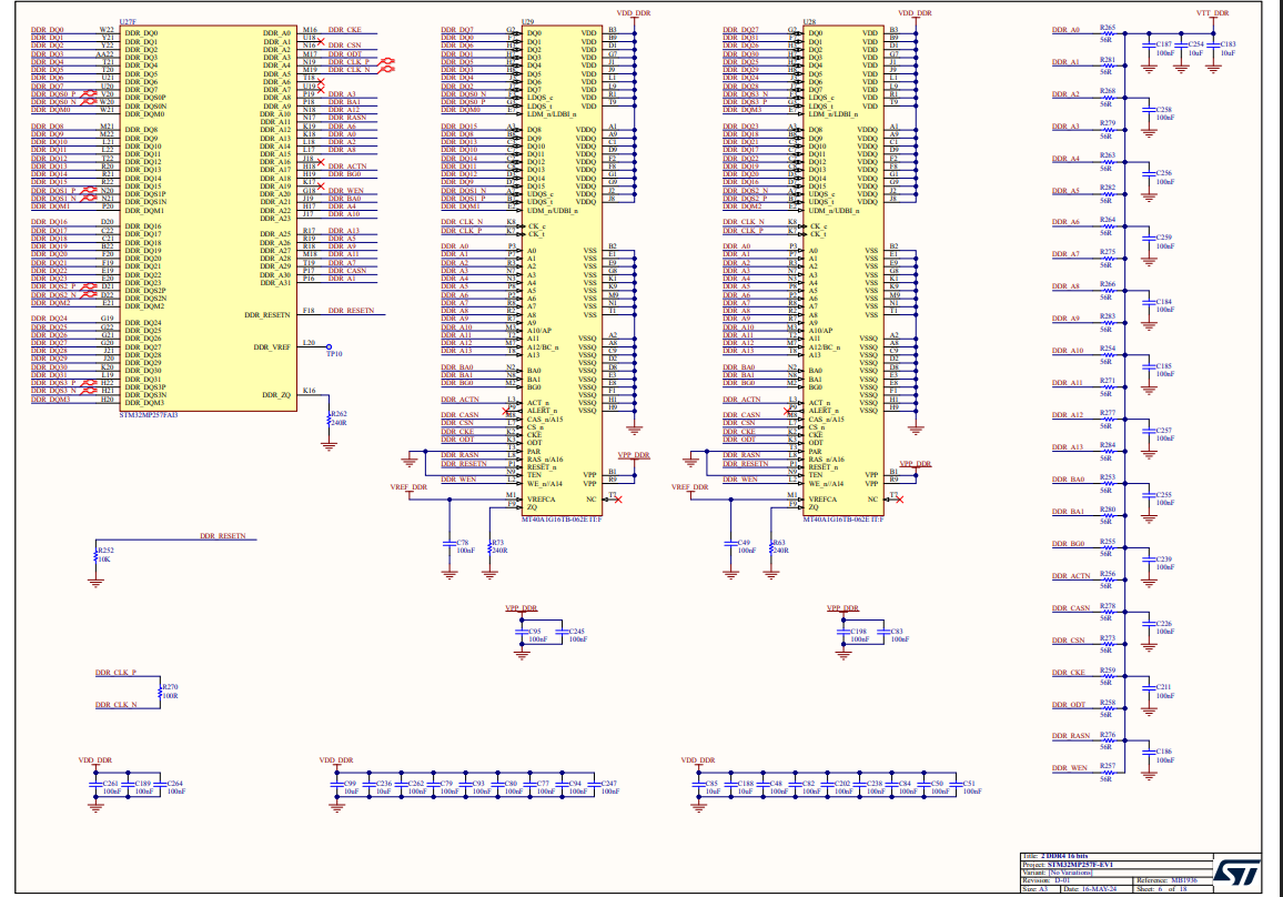 DDR4 memory interface schematic