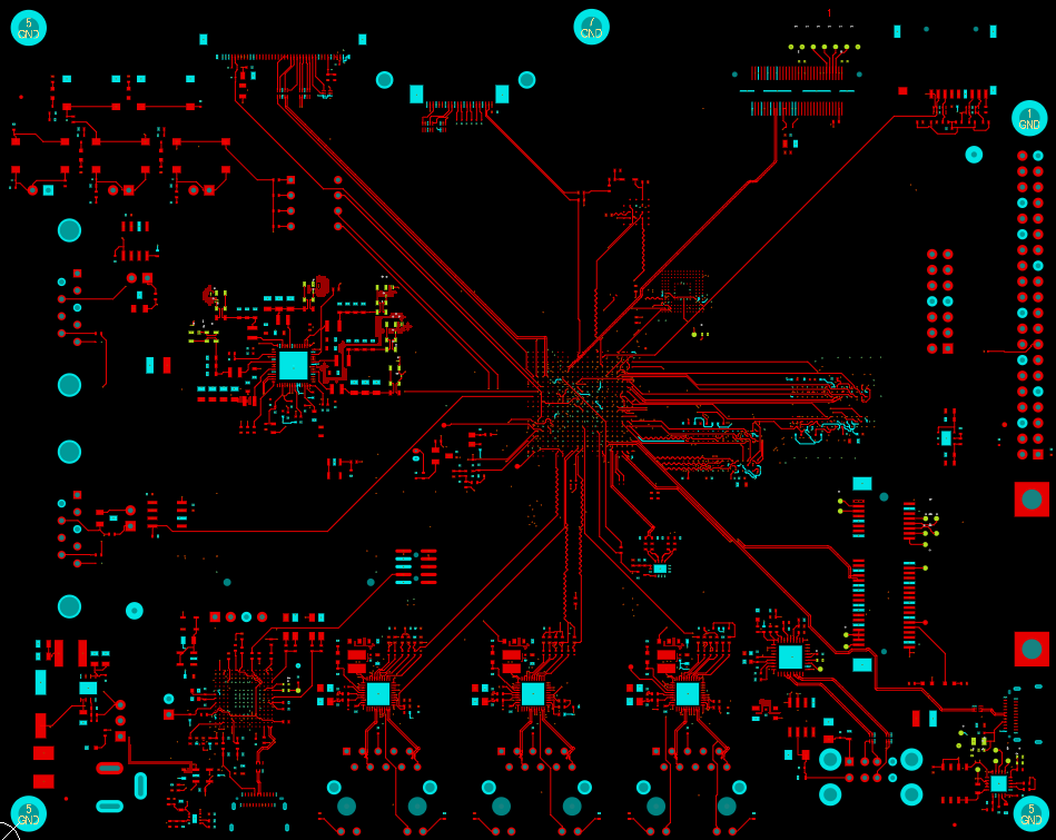 Top layer signal routing for STM32MP257F-EV1